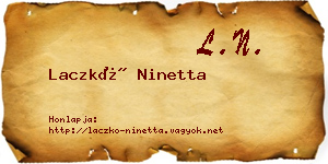 Laczkó Ninetta névjegykártya
